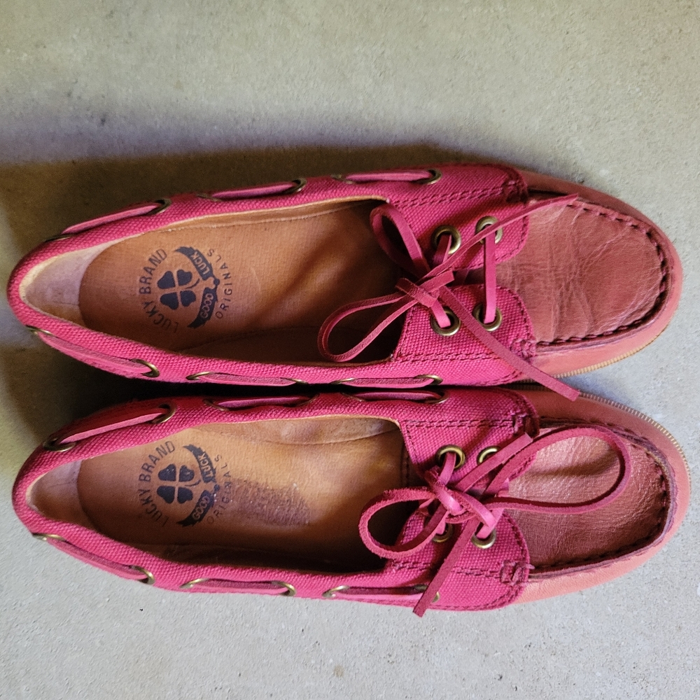 Pink on pink Lucky brand shoes size 8 vguc